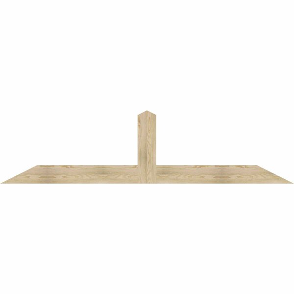 Ekena Millwork Portland Rough Sawn Timber Gable Bracket, Douglas Fir, 96"W x 24"H x 2"D x 6"F, 6/12 Pitch GBW096X24X0206POR00RDF - main
